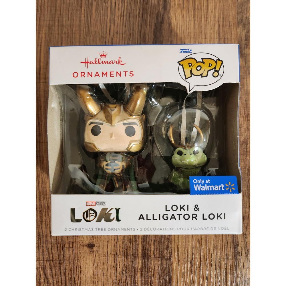 Hallmark Funko Pop Loki Alligator Loki Christmas Ornament Set Marvel Studios